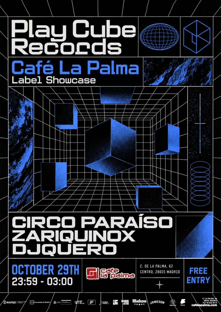 PLAY CUBE RECORDS: DJQUERO + ZARIQÜINOX + CIRCO PARAÍSO