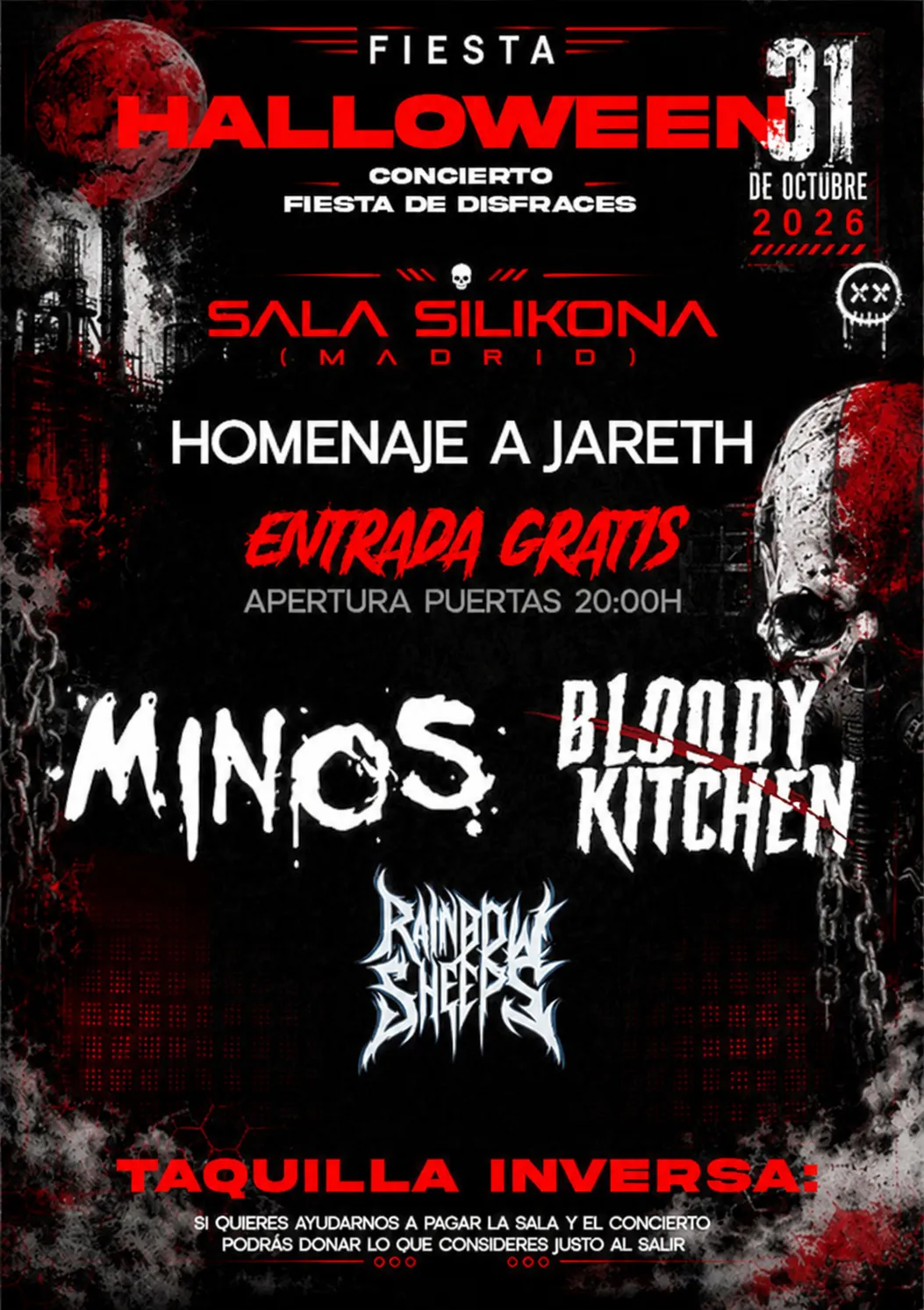 HALLOWEEN – Homenaje a Jareth: Bloody Kitchen + Minos + Rainbow Sheeps